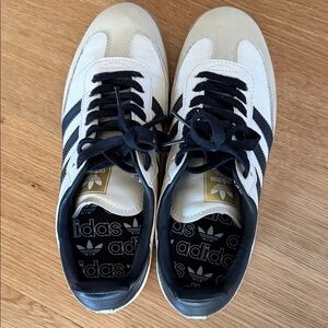 Adidas Men's Beige and Black Sneakers